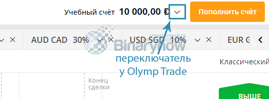 Переход с демо у Олимпа